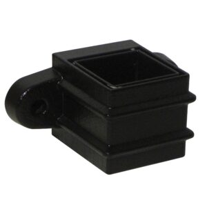 Cast Iron Effect 65mm Square Pipe Socket with Fixing Lugs